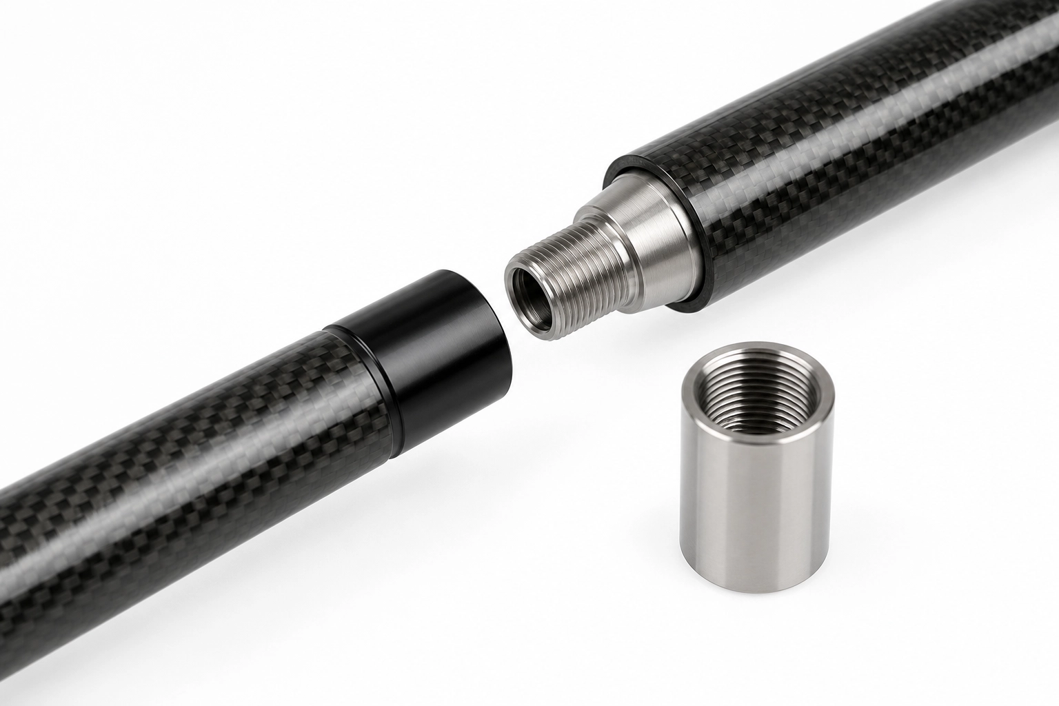Custom Threaded Joint Connectors for Carbon Fiber Tubes